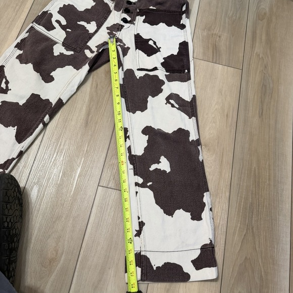 BDG Cow Print Jeans Womens 27 Brown White Button Fly Urban Outfitters Y2K - Picture 4 of 7